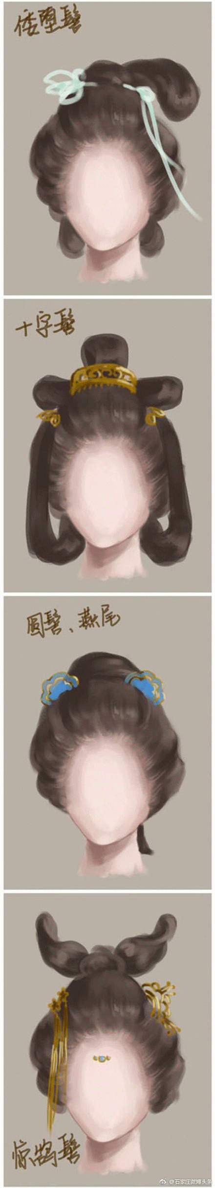中国古代女子发型名