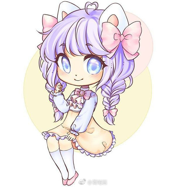 彩铅手绘动漫少女(by:alustrations)