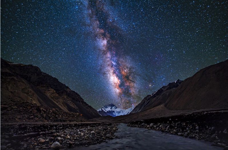 其中不少摄影者的西藏星空作品被录入"喜马拉雅星空摄影大展",经过