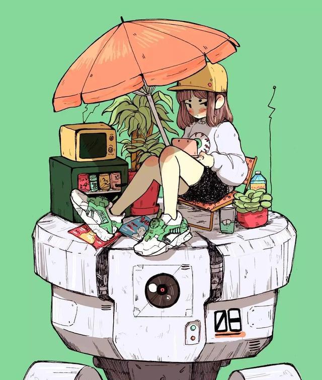 她用马克笔话画的插画人物好俏皮好可爱贼有个性