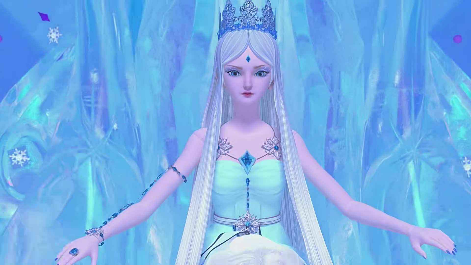 精灵梦梦叶罗丽第六季:冰公主的守护神兽出场，冰公主陷入沉睡