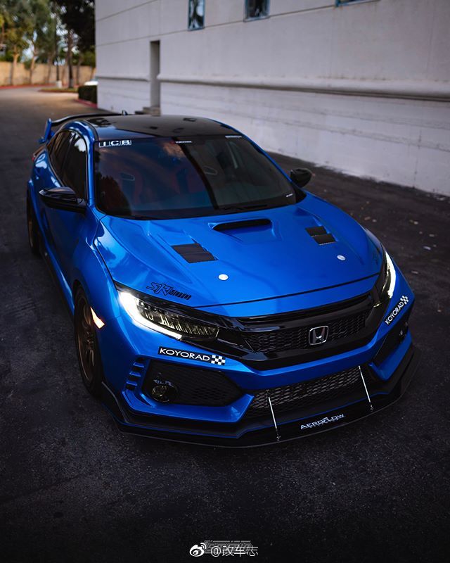 入夜后的这台蓝色思域Type R，魅力难挡。by:jonnys_honda.