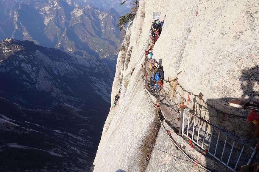 比华山长空栈道还险峻,河南这个地方你敢来挑战吗?图片