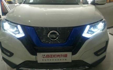 奇骏改远近一体氙气大灯总成，完美的路面效果