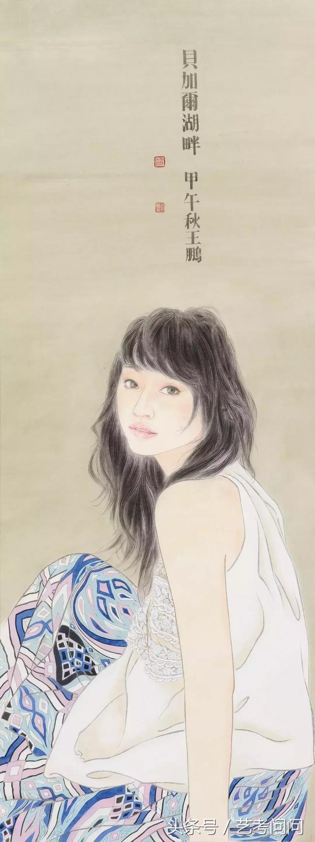 他笔下的江南才女，每一根发丝仿佛都充满理想化气质和诗意