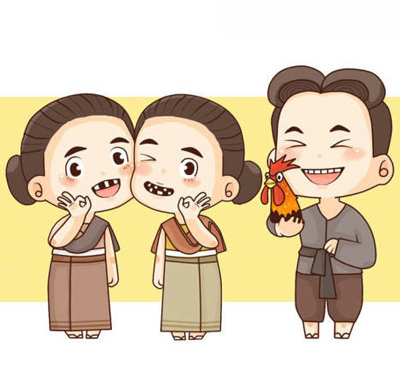 泰剧,天生一对,每个角色都出漫画式Q版公仔,实