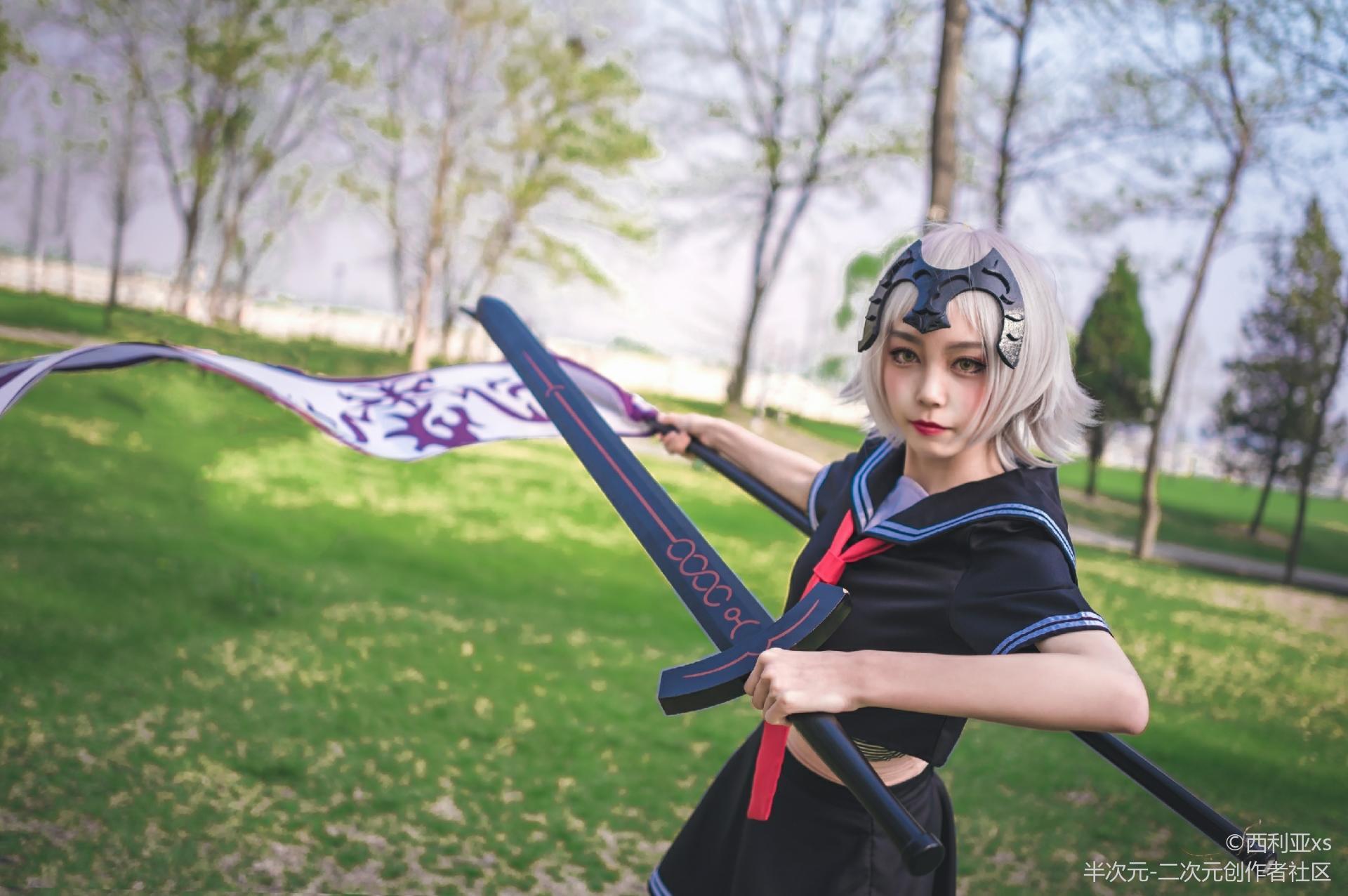 JKcosplay大师,JK真人cos 貂蝉 黑贞德jk制服cosplay 身材妖娆的小姐姐 腿超级长 制服控哦!
