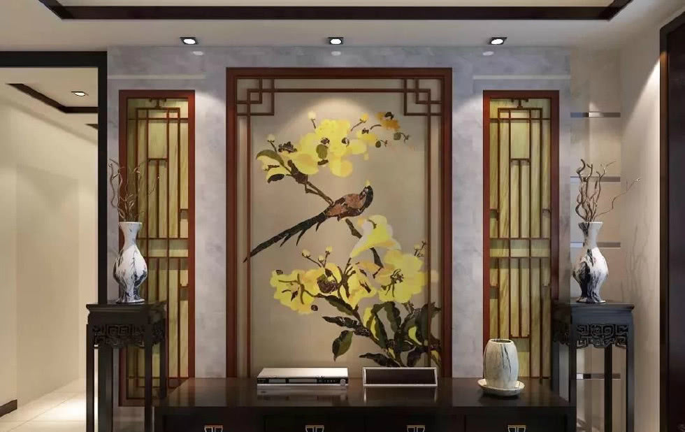 2018年最流行的新中式石材电视背景墙,回家就