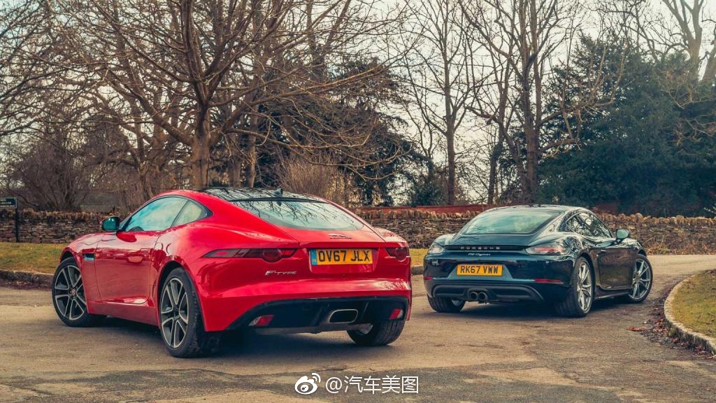 自古红黑出绝配~捷豹F-Type & 保时捷718 Cayman，醉把佳人成双对