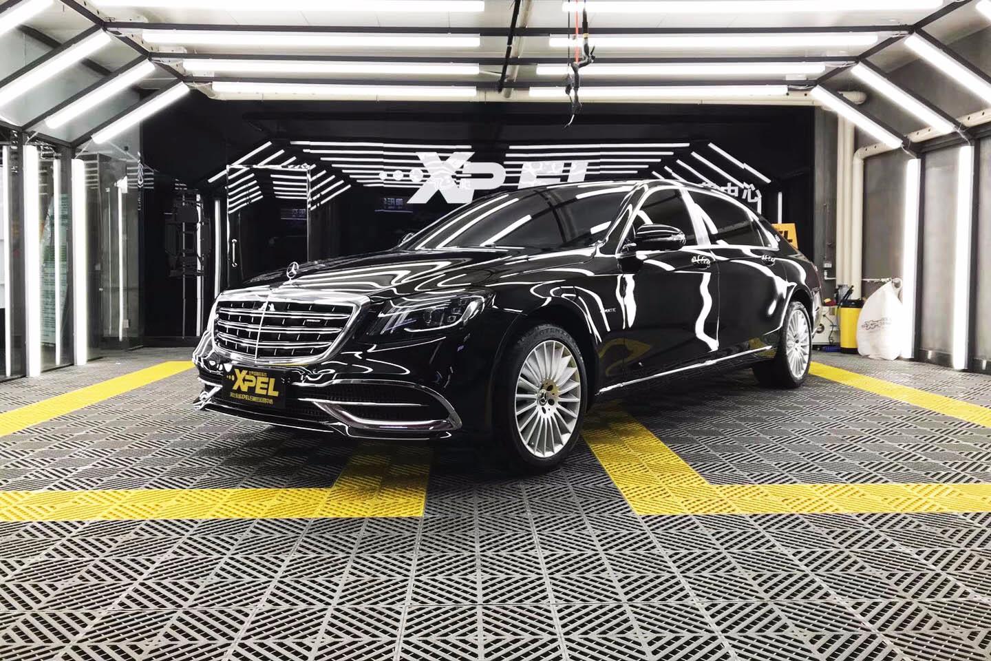 奔驰迈巴赫S450贴XPEL隐形车衣，漆面完美无瑕疵