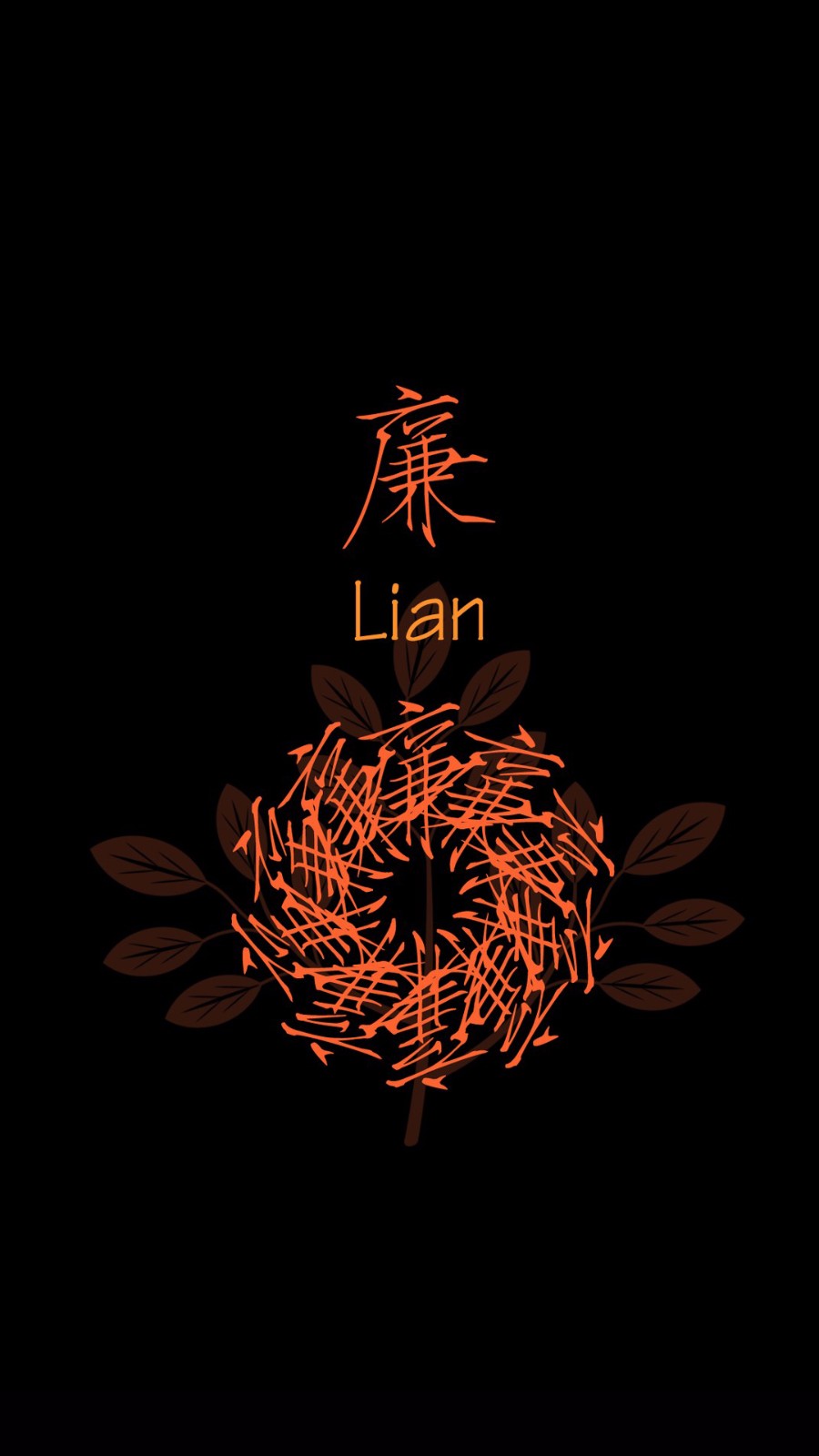 手机壁纸第86期:百家姓黑色超高清超酷手机壁