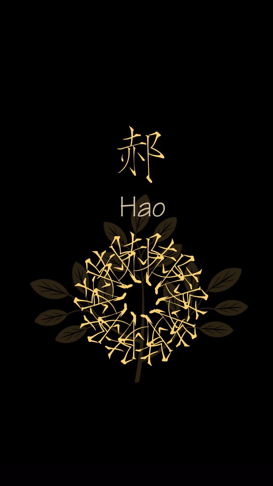 手机壁纸第86期:百家姓黑色超高清超酷手机壁