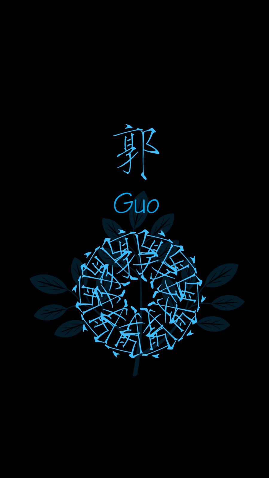 手机壁纸第86期:百家姓黑色超高清超酷手机壁