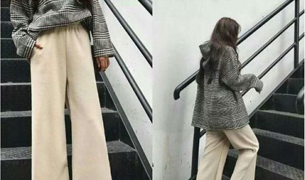 冬季穿搭|大衣+黑色阔腿裤配运动鞋,为啥你穿不