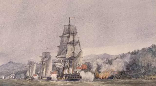 北美独立战争 美国海军被英国海军完虐 只能靠