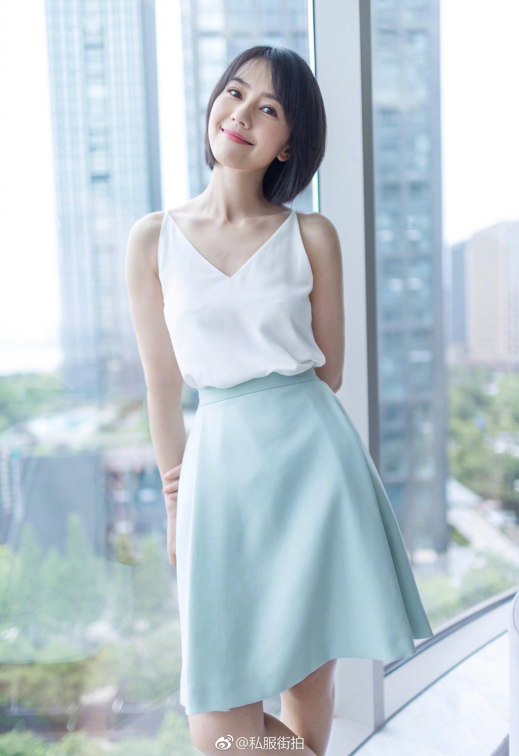 高圆圆 杭州 出席代言活动欢迎短发大美圆回归♀