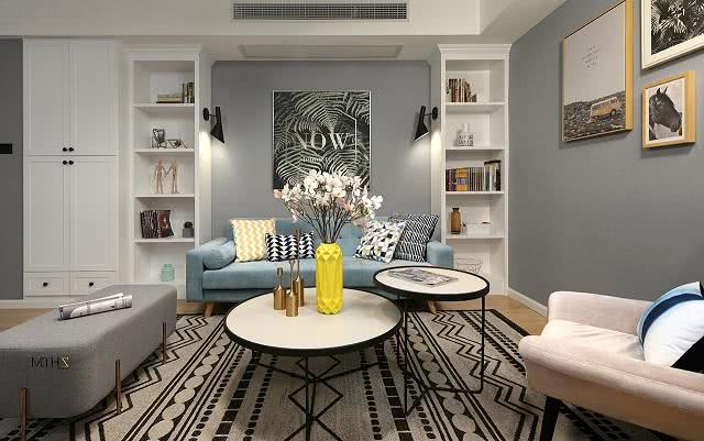 头一次见这么美的北欧风格，电视墙的隔断很喜欢