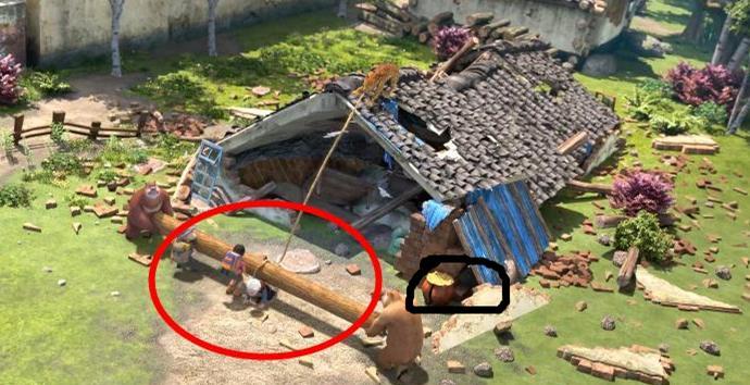 解析:熊出没探险日记中的四个穿帮镜头,