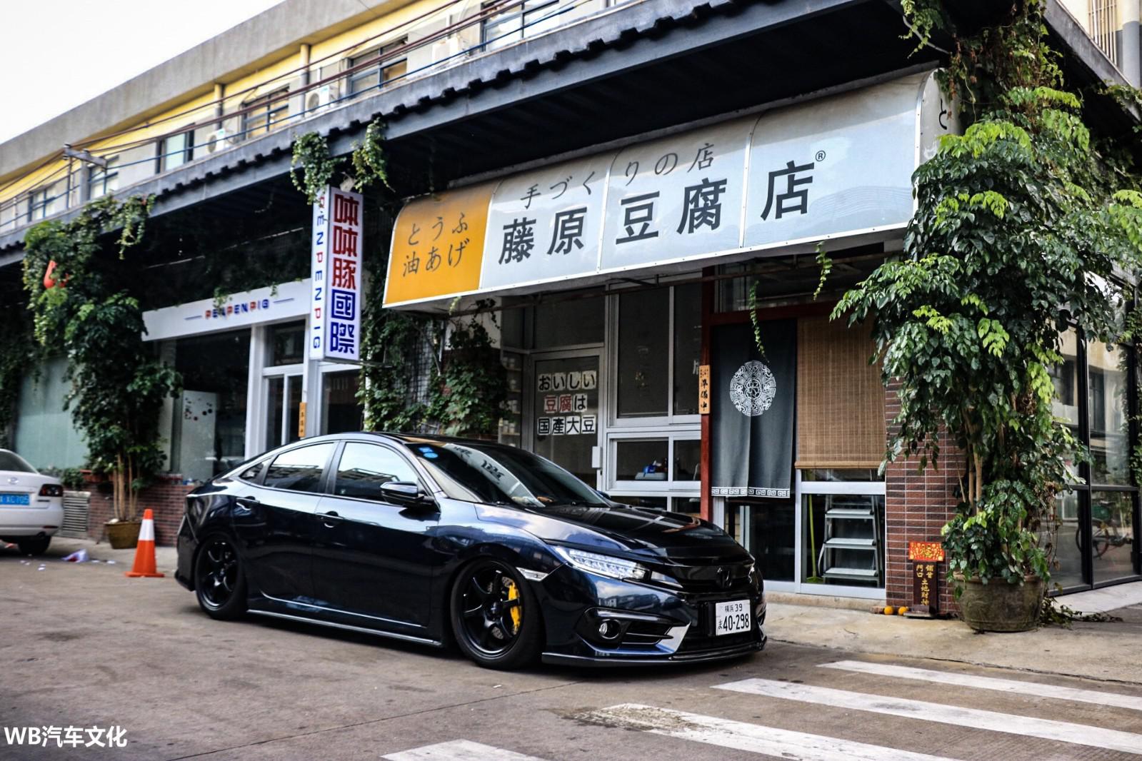 一切皆因速3！中山暗金蓝十代思域改装案例