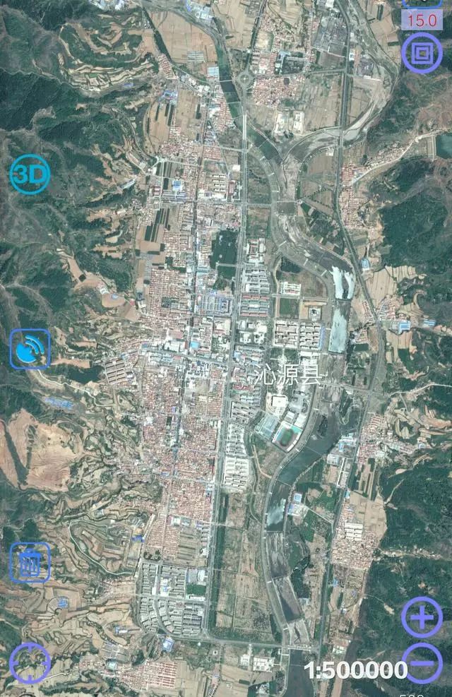 长治卫星地图,相同的比例尺比较各县市大小~