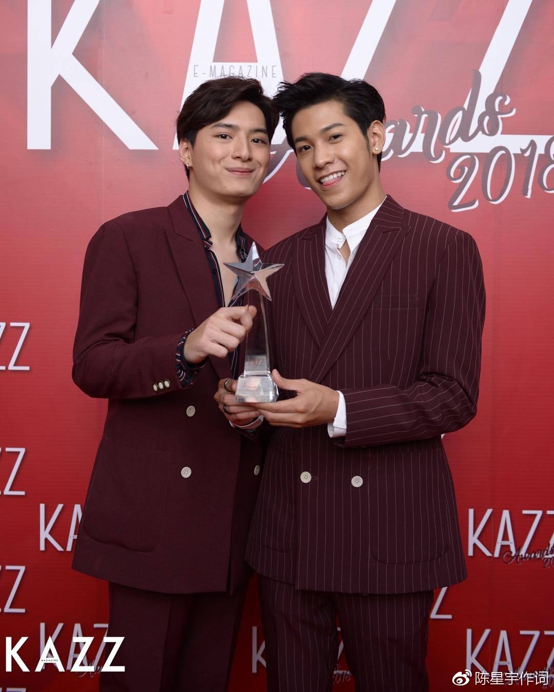 泰国民众票选KazzAwards2018揭晓,泰剧新生代