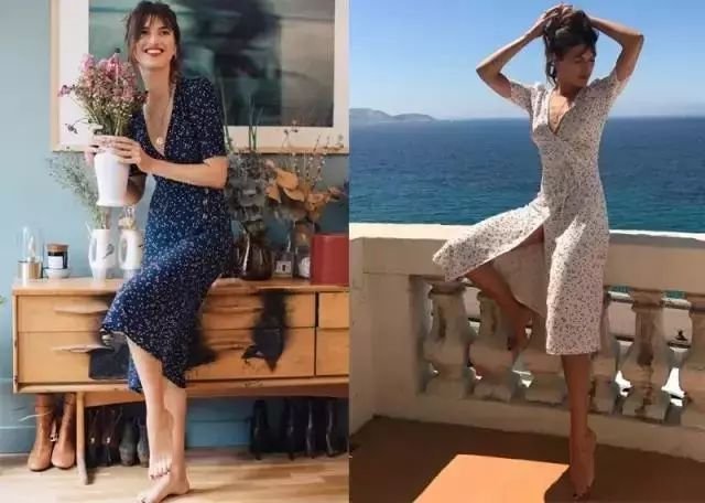 浪漫的印花,透着浓浓的法式风情.