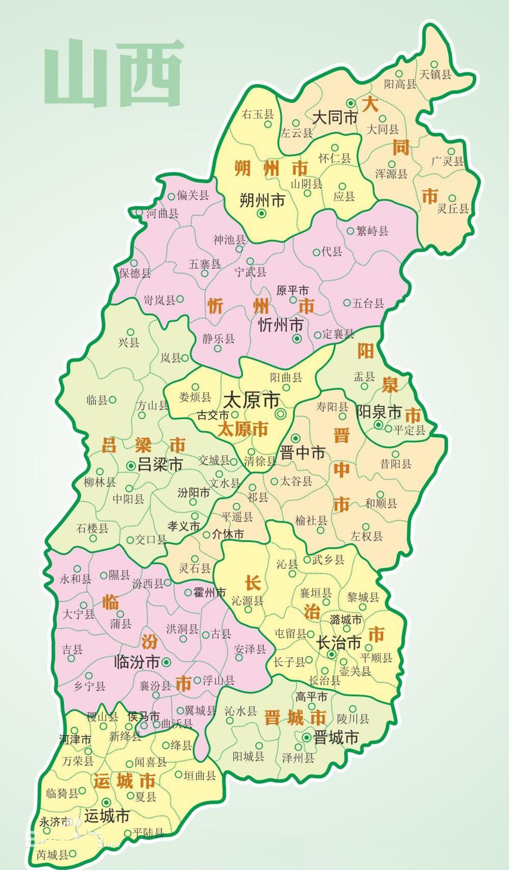 明朝时期, 山西省下辖4府20州77县, 您的家乡属于哪里?