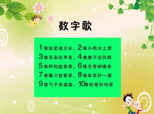 简单易学的数字儿歌