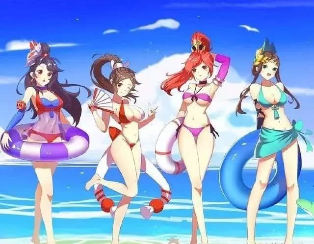 王者荣耀:女英雄沙滩泳装派对!炎炎夏日清凉解暑,你喜欢哪一个?