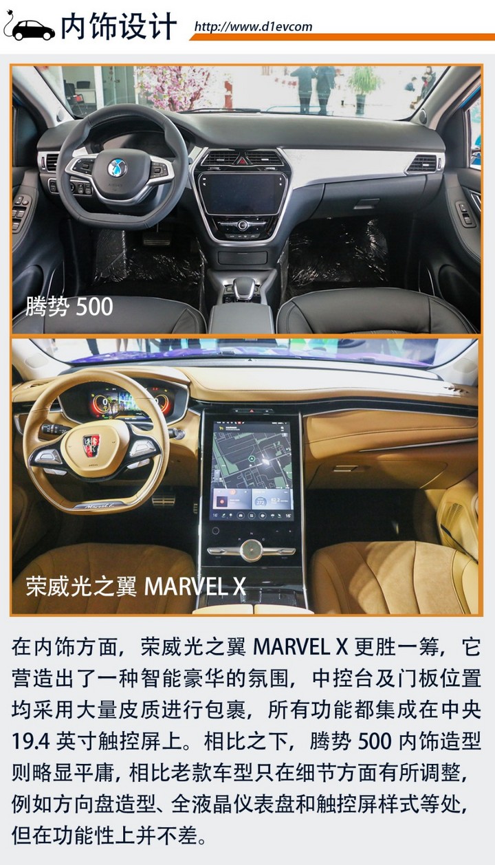 花30万买一台纯电动汽车？腾势500对比荣威光之翼MARVEL X