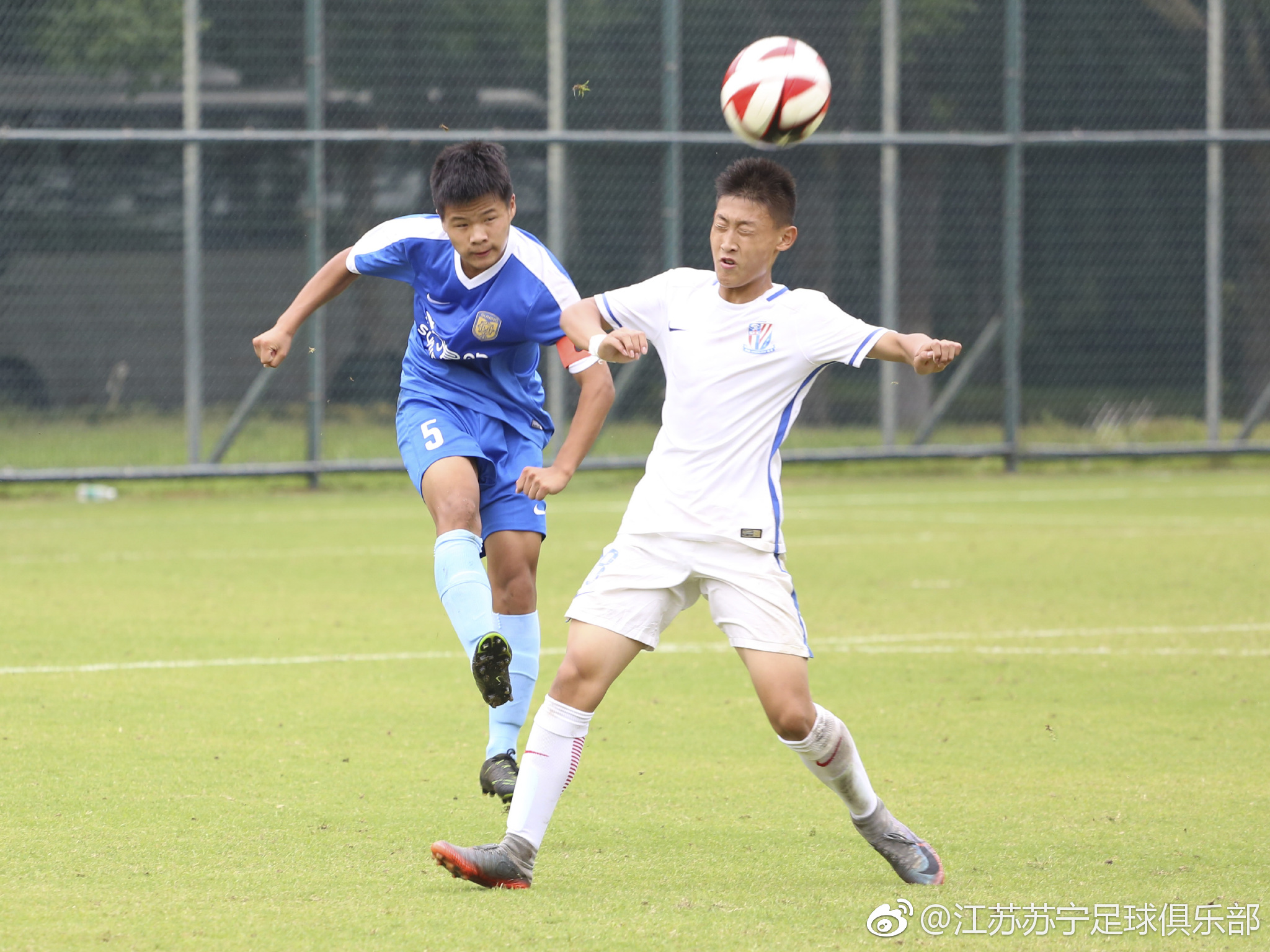 在今天上午进行的青超联赛U15第五轮的比赛中