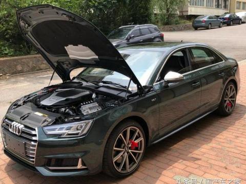 喜提奥迪S4，3.0V6+8AT落地50W哥特兰绿色车身很少见回头率超高