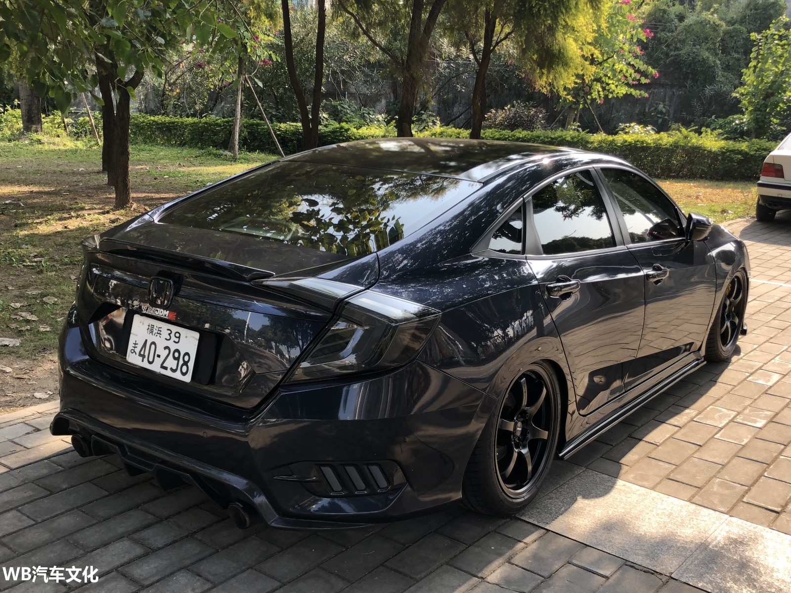 一切皆因速3!中山暗金蓝十代思域改装案例