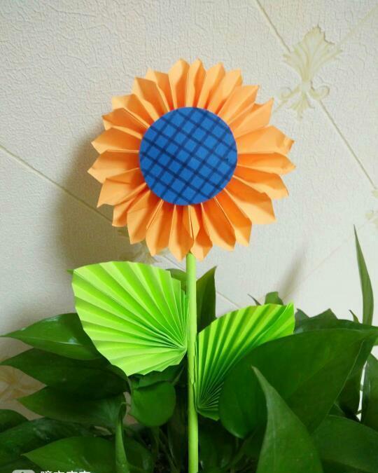 手工折纸:美丽的向日葵,朝着阳光努力向上