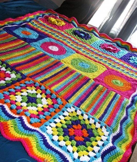 【编织技巧】| 春天被子太厚?这样一件钩花毯子让你温暖又实用!