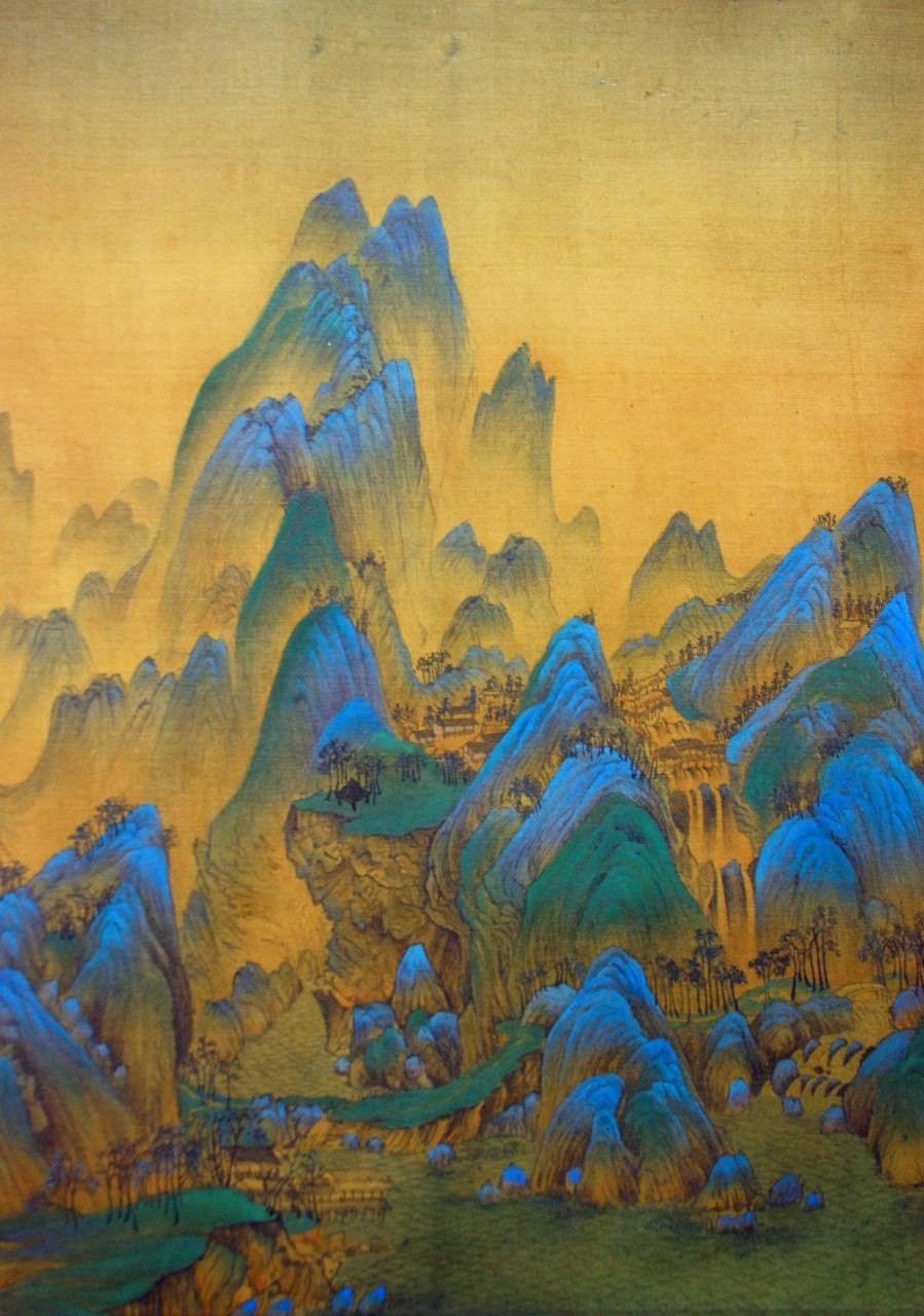 王希孟蘸满十八年笔墨画一幅千里江山下