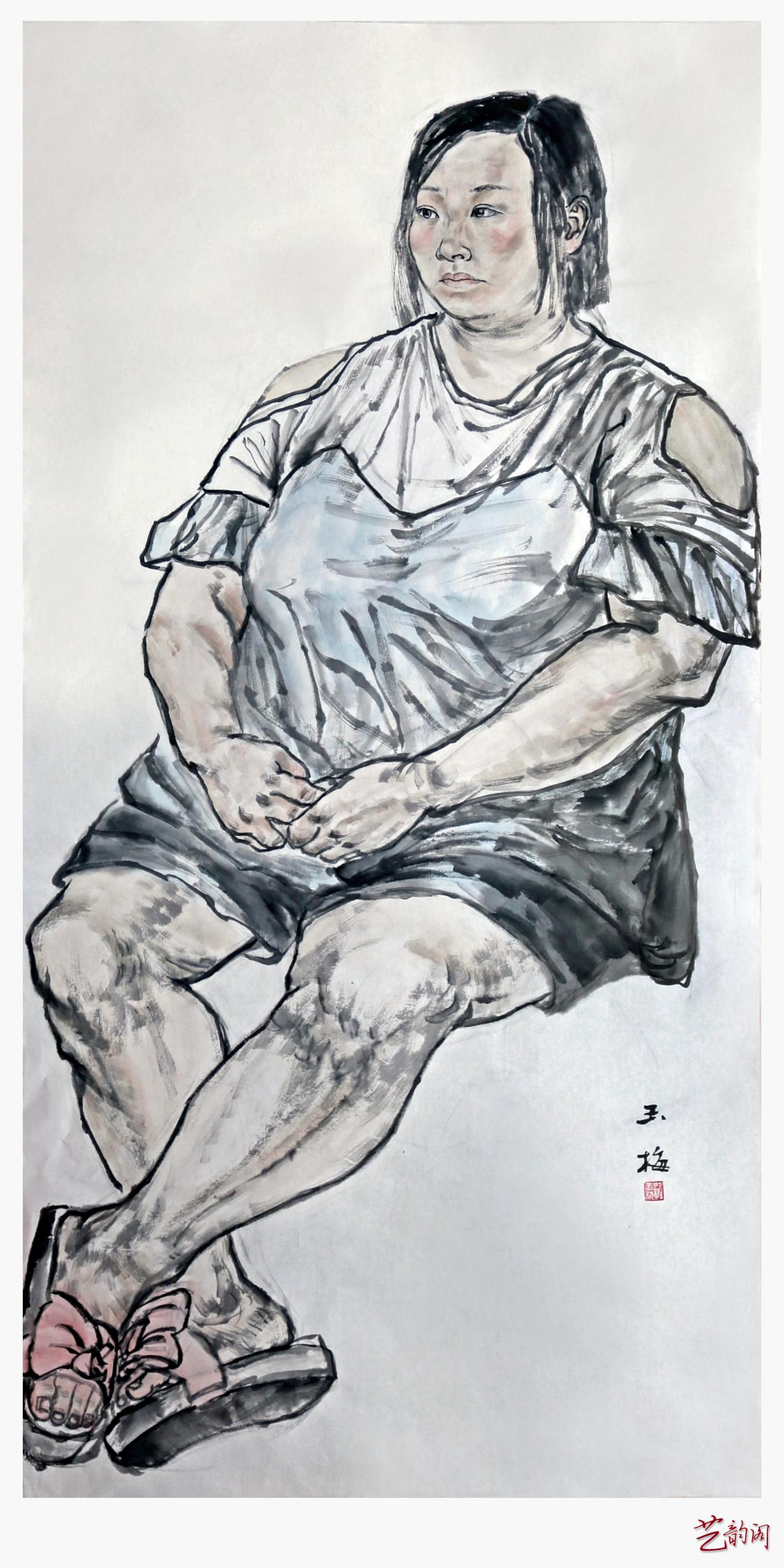 郭大川中国画工作室2018年暑期人物画写生作品欣赏河北遵化