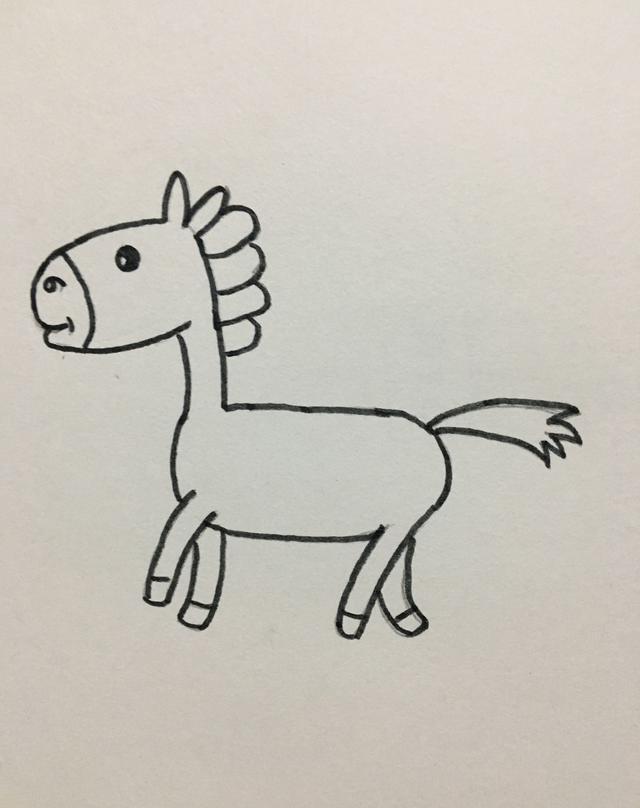 简笔画——小马驹的画法