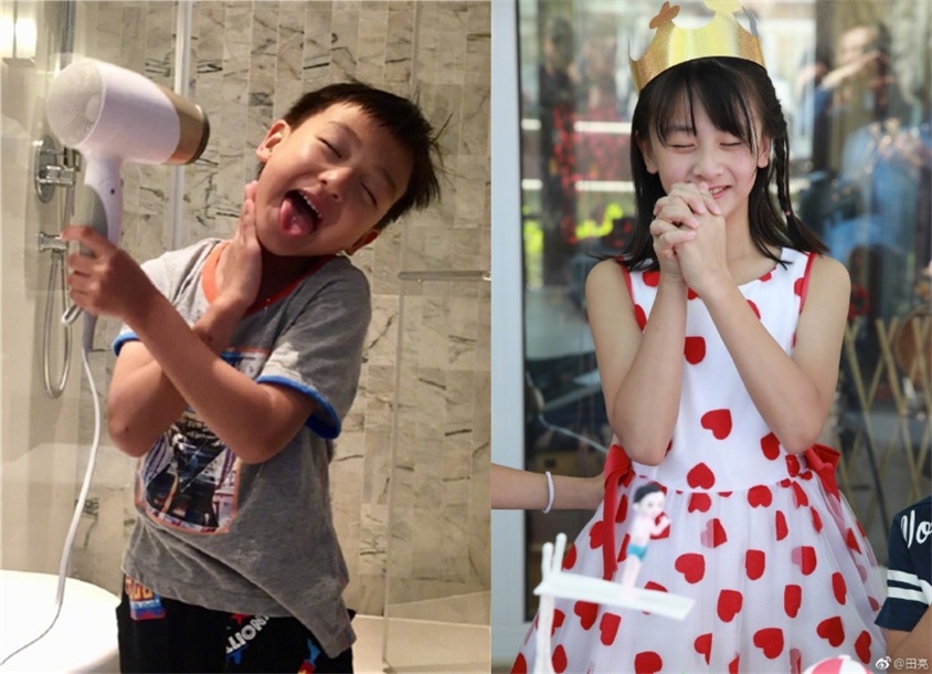 不愧是戏精田亮的亲儿子,小亮仔在浴室吹头发表情亮了!