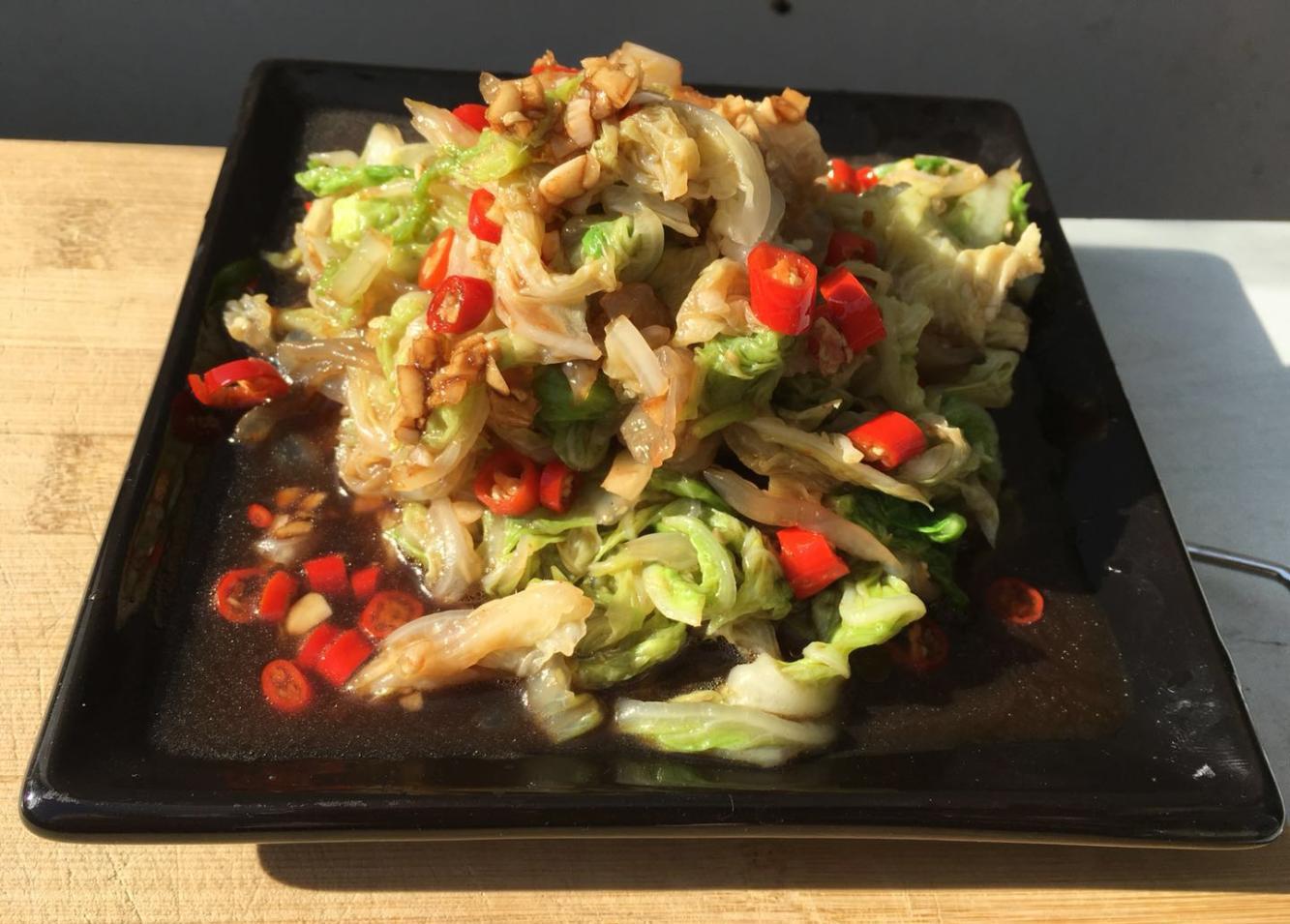 简单的经典凉拌菜: 白菜海蜇丝做法, 看一遍就会