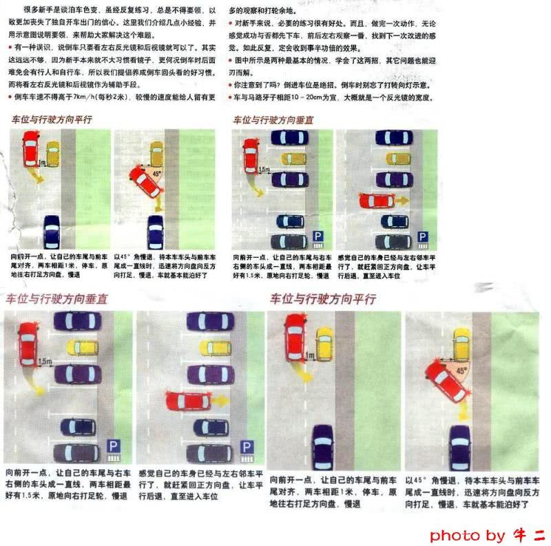 新手司机最怕停车！图解停车实用技巧