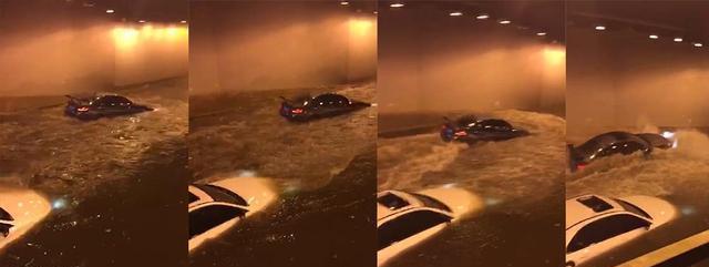 把跑车当潜艇开, 昆明这辆70万的宝马M2基本报废了