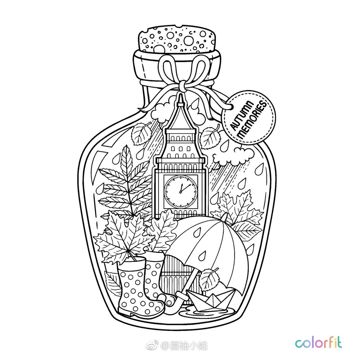 漂亮的瓶子画玻璃瓶手绘创意图片 咿咿呀呀儿童手工网
