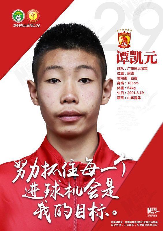 恒大足校再出人才 谭凯元入选恒大一队将战中超