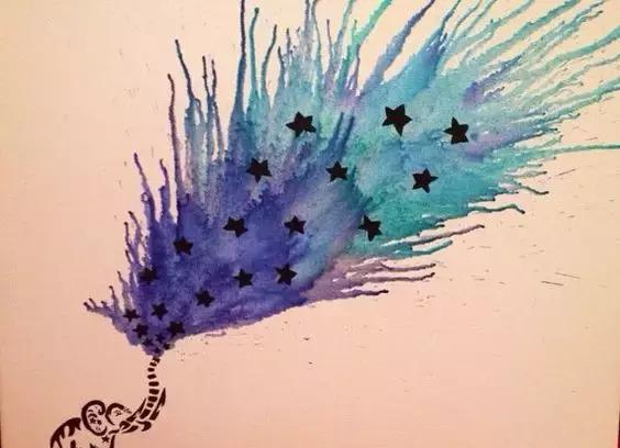 幼儿园创意美术吹画教程,吸管下的璀璨艺术,比