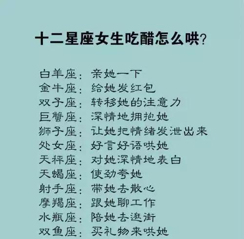 十二星座水瓶吃醋哄?十二星座对比前后恋爱属狗女生座b型血女生图片