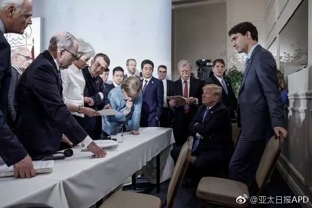 这届g7峰会,真真是摄影的艺术,权力的游戏.