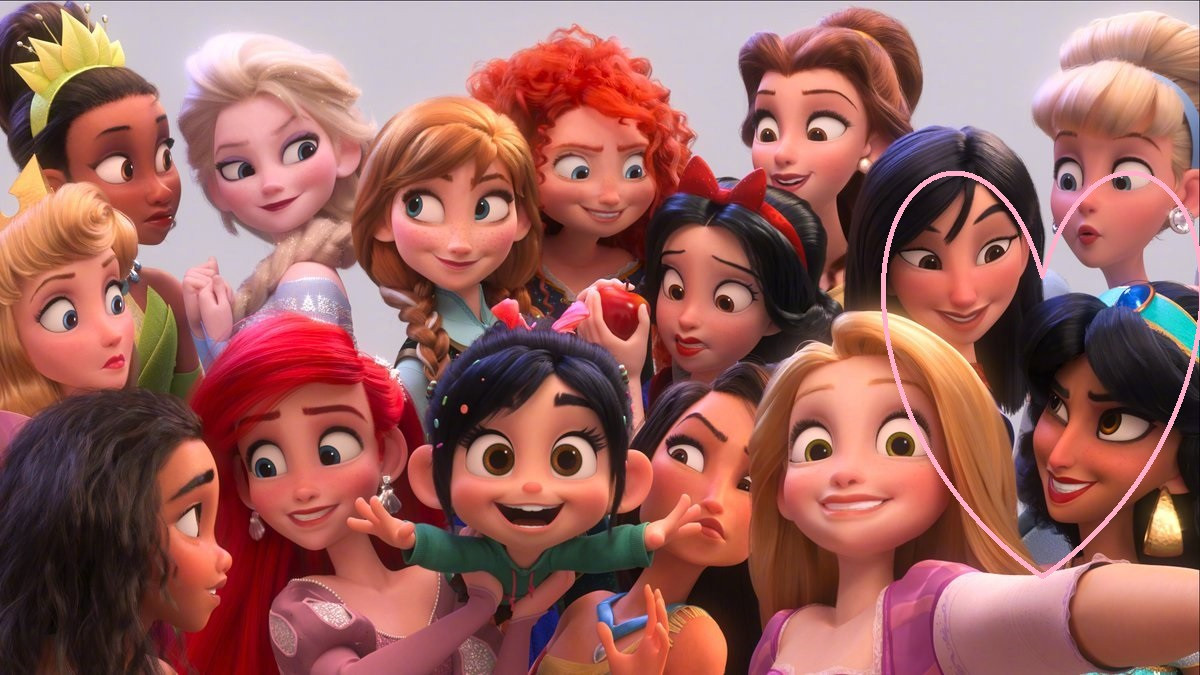 14位迪士尼公主一起自拍,花木兰最好的闺蜜暴露了