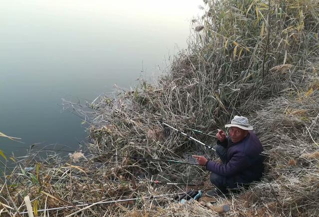 清河边上的钓鱼人