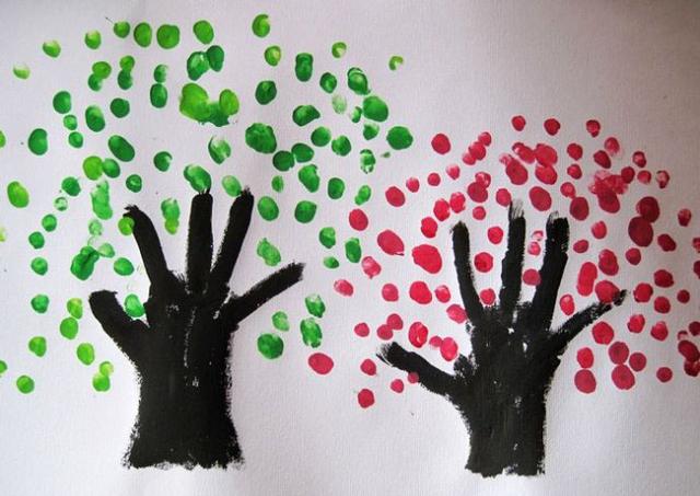 简单手指画让孩子在家轻松玩艺术